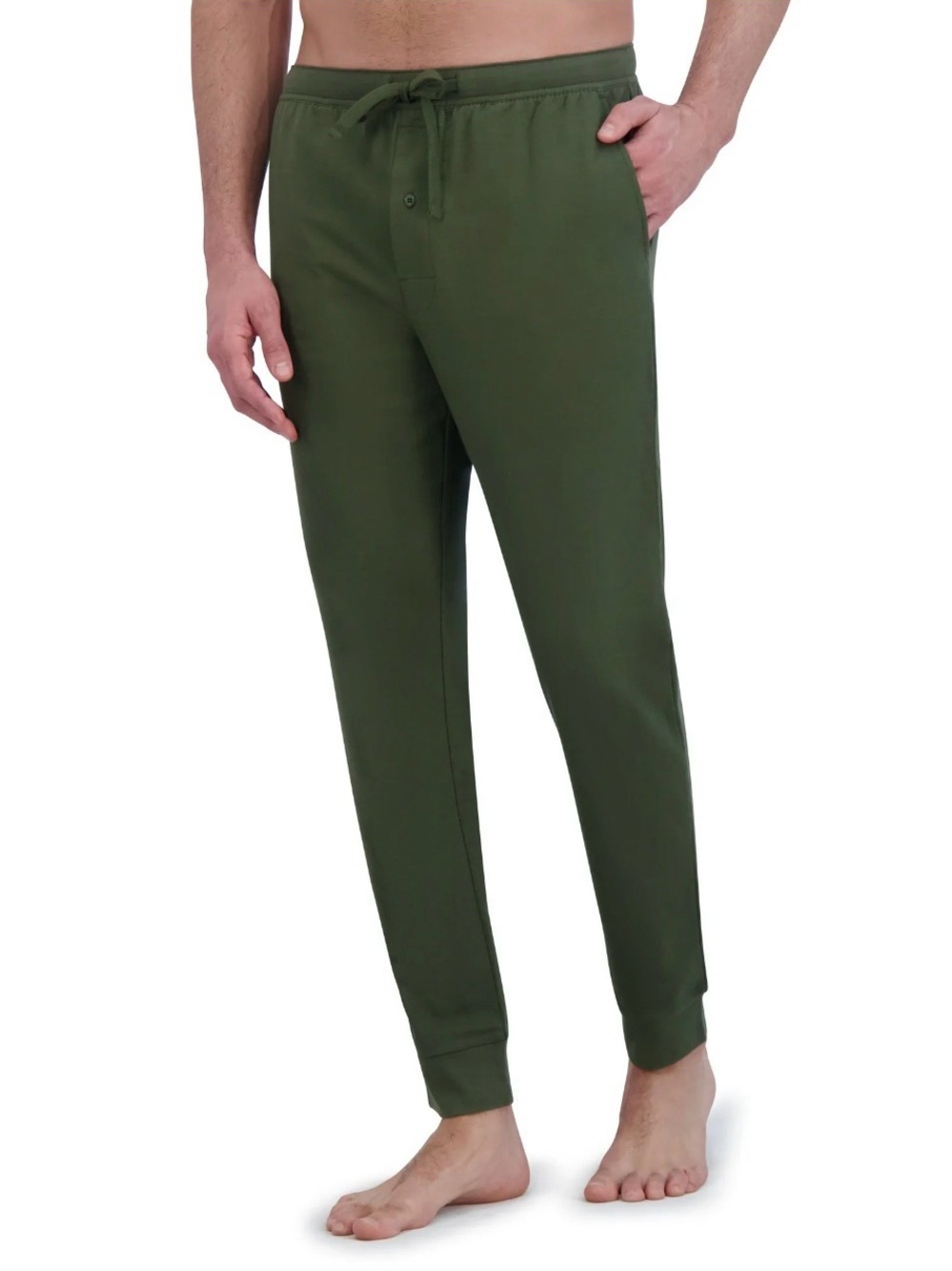 Hanes Originals Men XL French Terry Sleep Joggers Lot Of 2 NWT Oatmeal Green - Picture 5 of 8